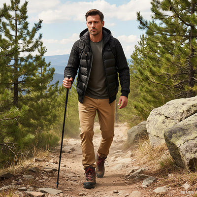 Oskar - Herrejakke vindtett og polstret med hette