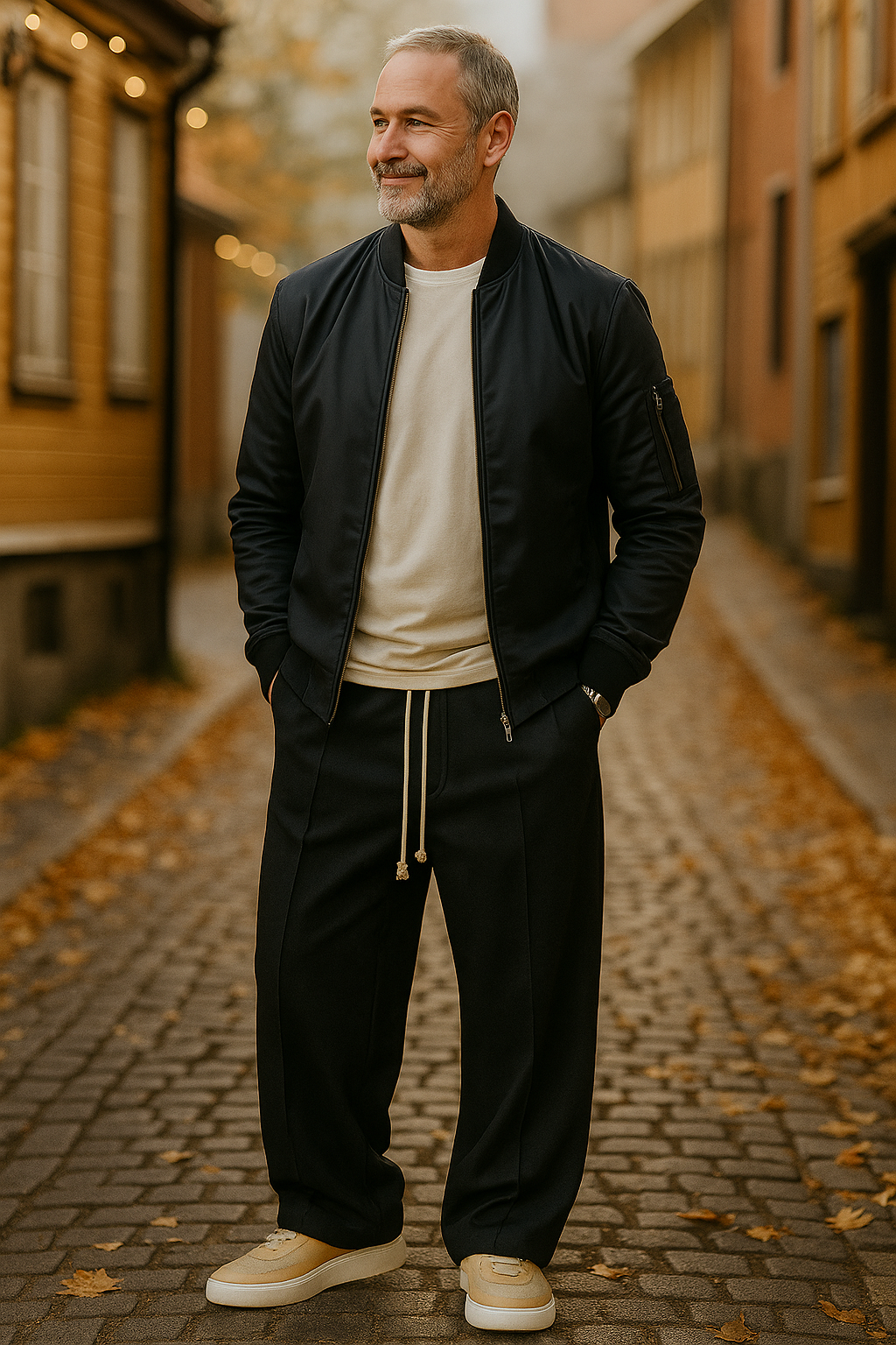 Arne - elegante bukser med tegninger