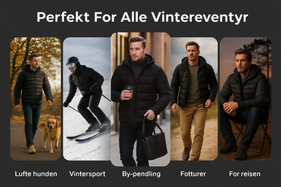 Oskar - Herrejakke vindtett og polstret med hette