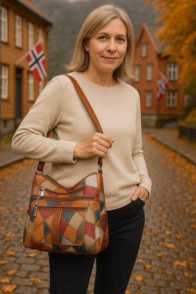 Udna - Mosaic Leather Handbag