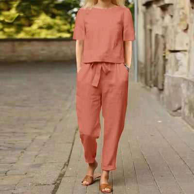 Heidi™ – Elegant Top og Bukse Sett i 2 Deler