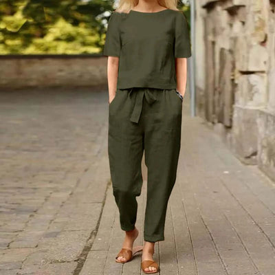 Heidi™ – Elegant Top og Bukse Sett i 2 Deler
