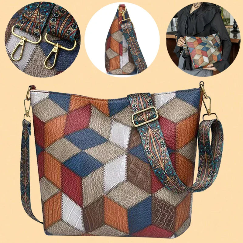 Udna - Mosaic Leather Handbag