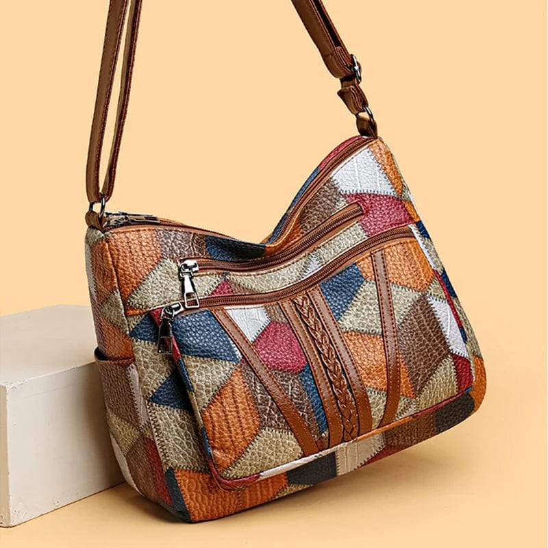 Udna - Mosaic Leather Handbag