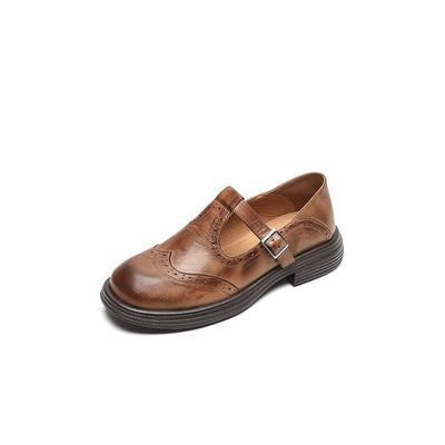 Velda - Elegante mary janes i skinn